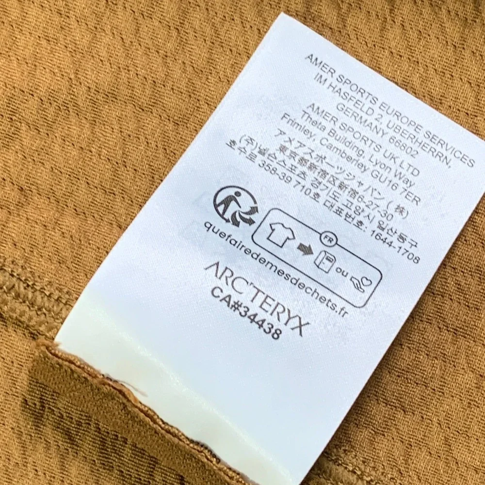 Arcteryx Jacket Men 2XL Brown Full Zip Rethel Jacket Hiking Outdoor NEW